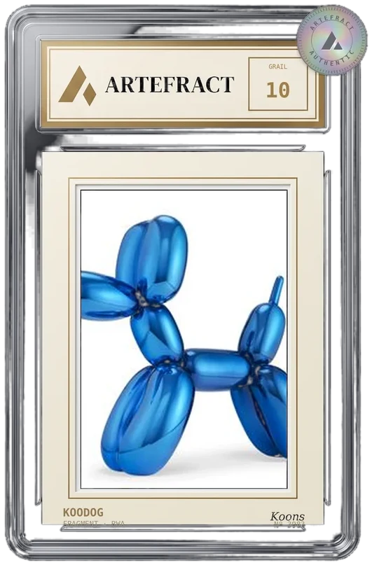 Artefracts graded certificate — Jeff Koons, Balloon Dog (Blue)